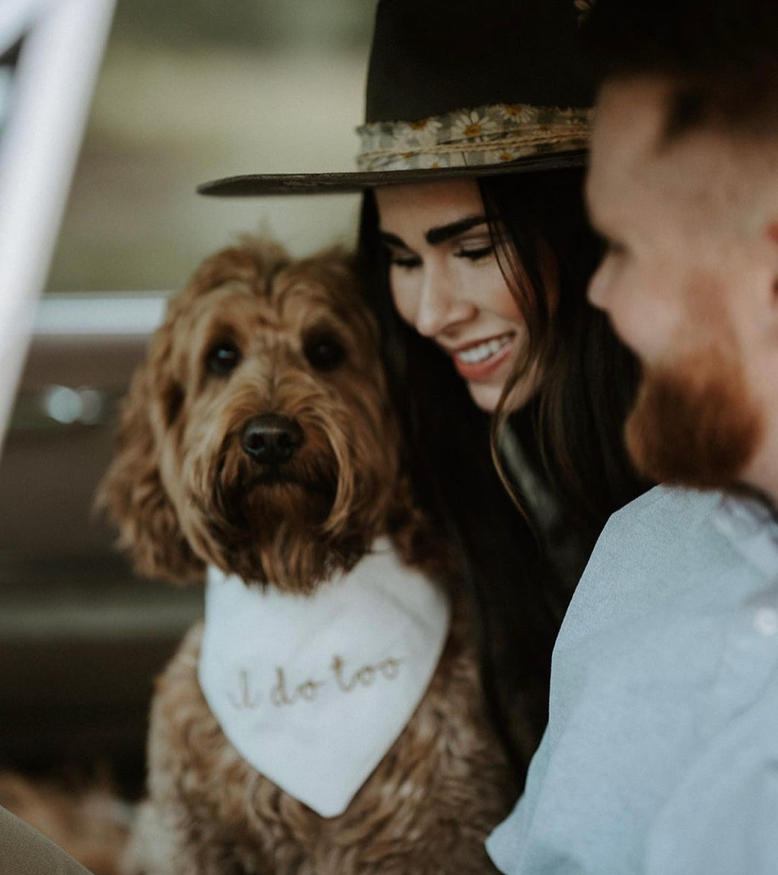i do too dog engagement bandana