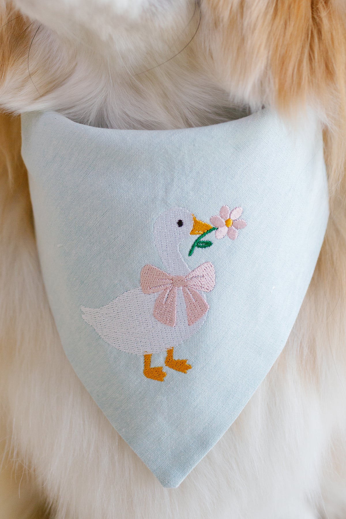 Cottage Goose Embroidered Dog Bandana - Canoodle Company