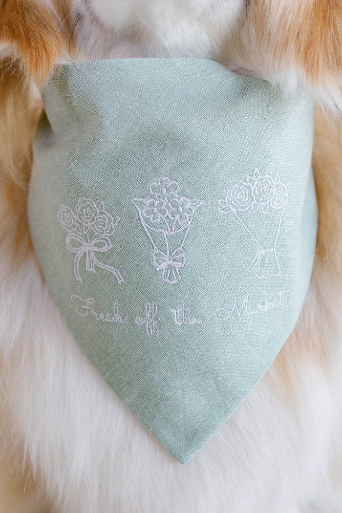Farmer's Market Embroidered Dog Bandana - Canoodle Company
