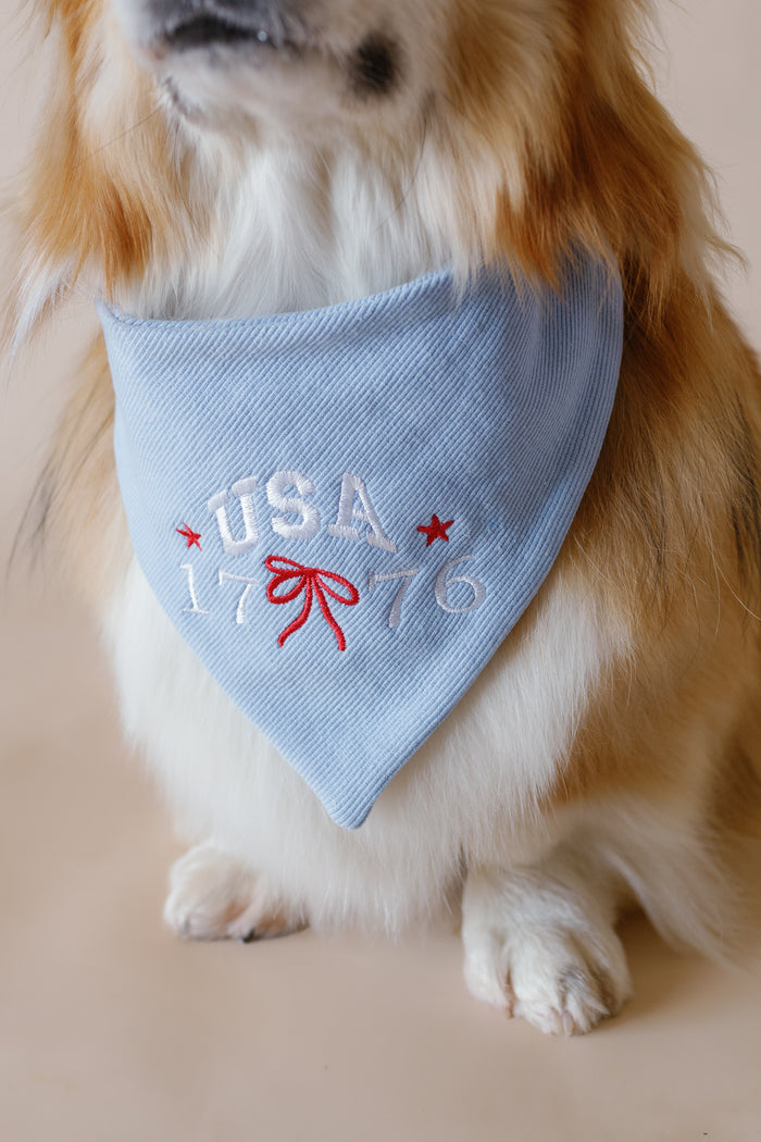1776 USA Embroidered Dog Bandana