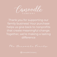 Canoodle Company thank you message on a pink background