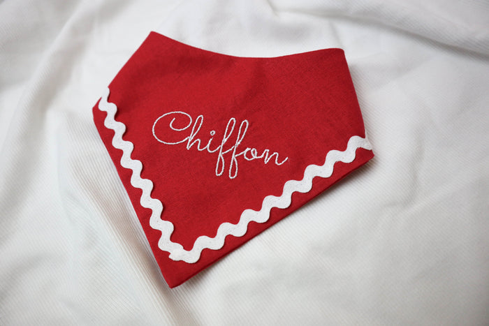 Love Letter Embroidered Dog Bandana