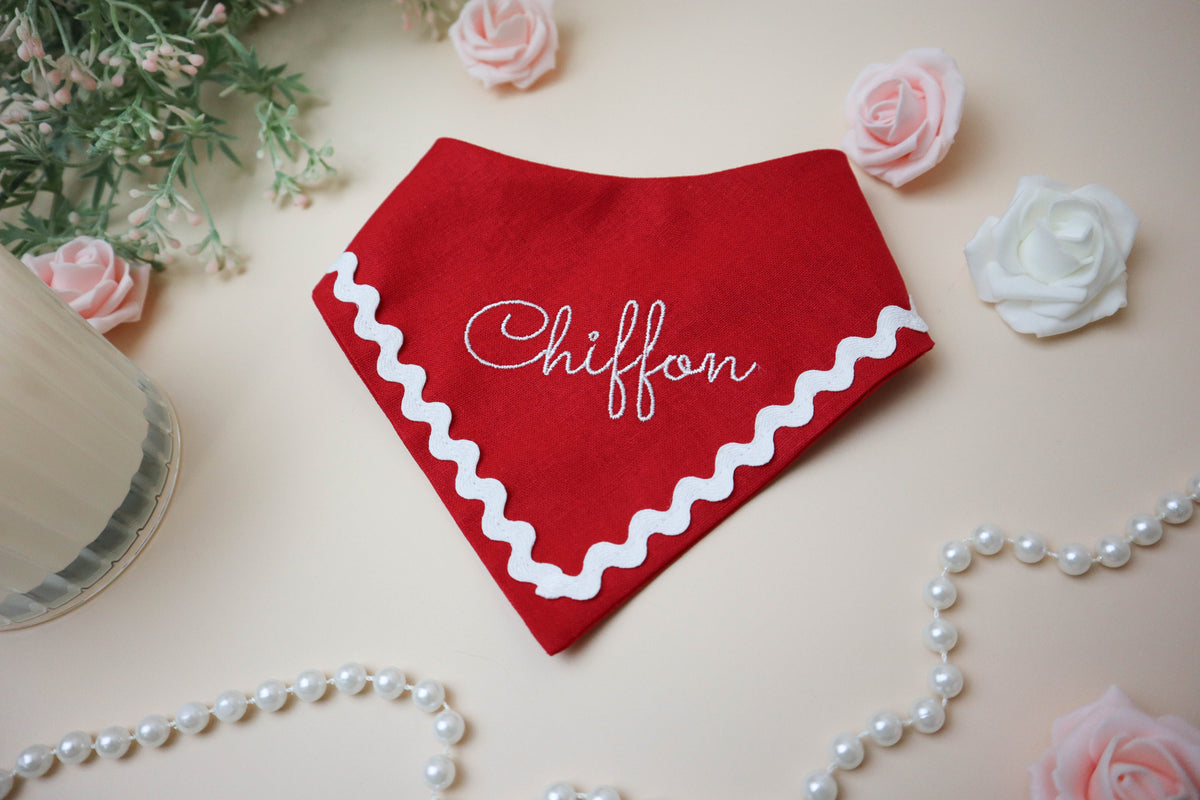 Love Letter Embroidered Dog Bandana