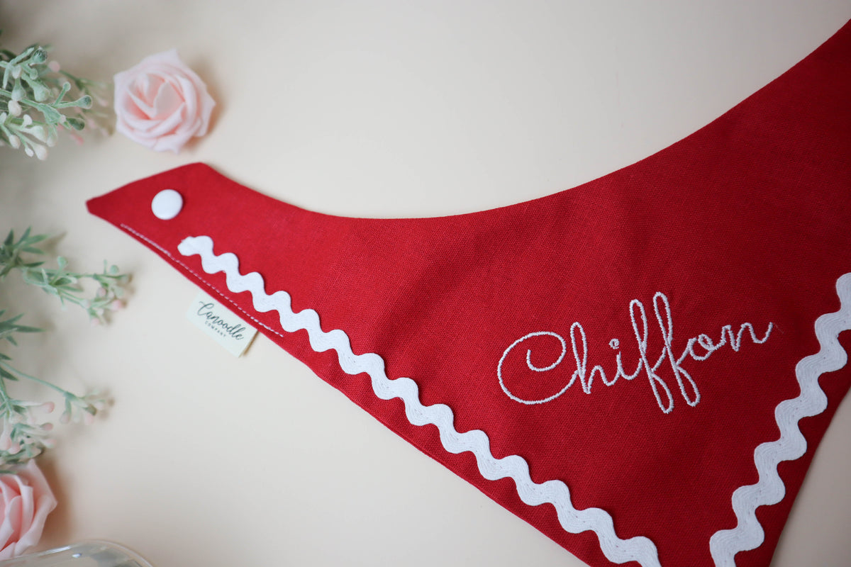 Love Letter Embroidered Dog Bandana
