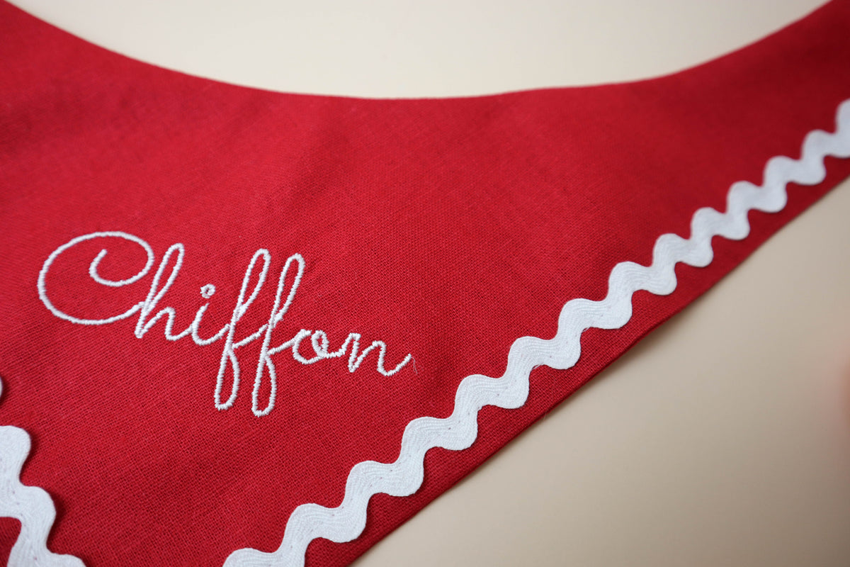 Love Letter Embroidered Dog Bandana