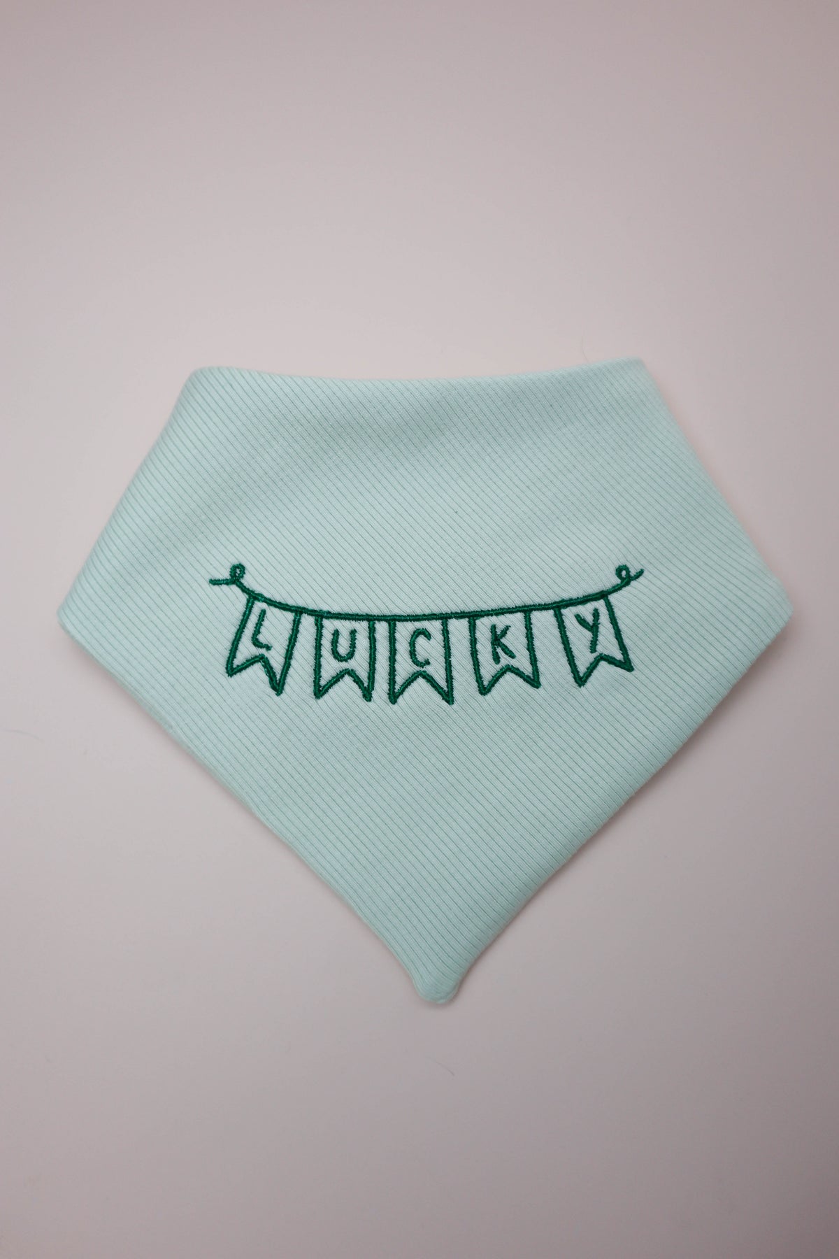 Lucky Banner Embroidered Dog Bandana