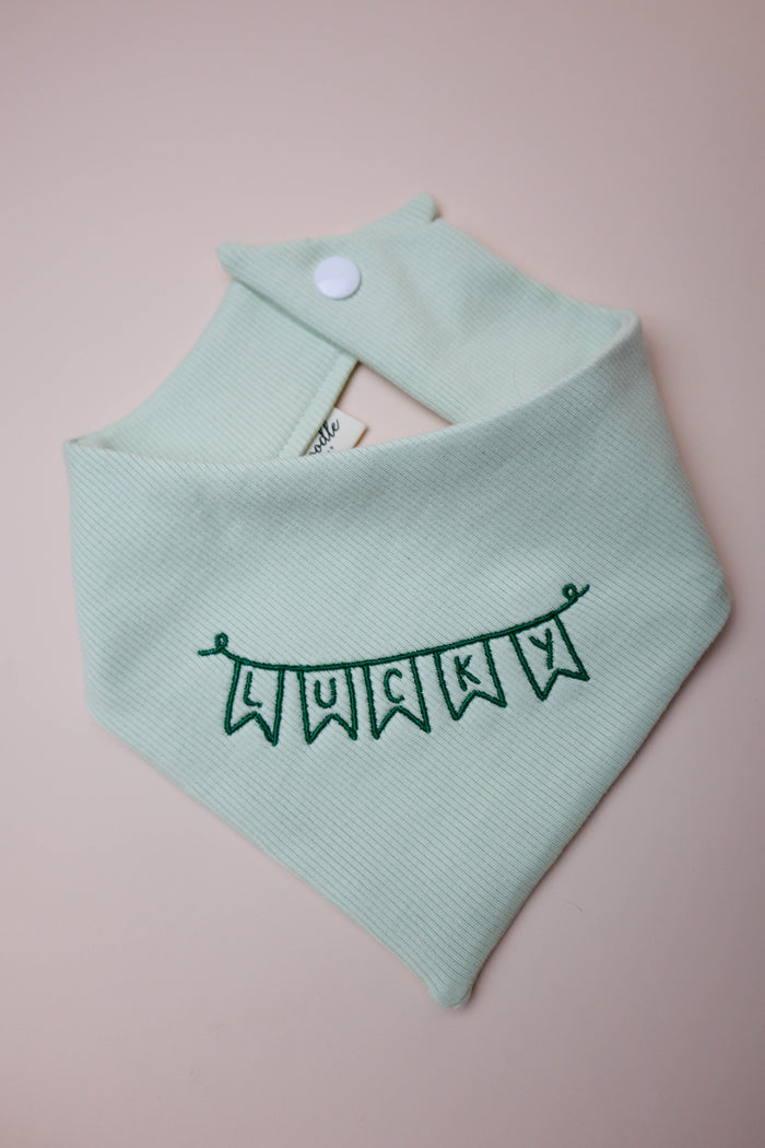 Lucky Banner Embroidered Dog Bandana