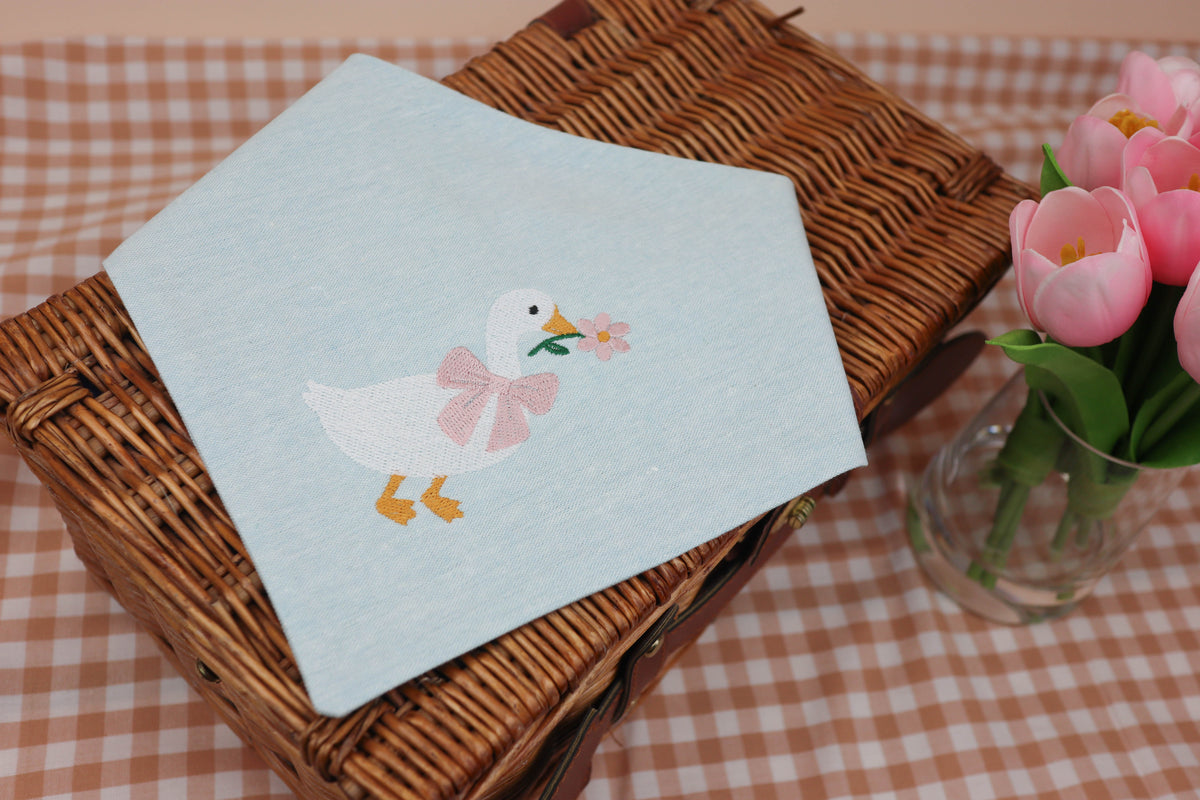 Cottage Goose Embroidered Dog Bandana - Canoodle Company