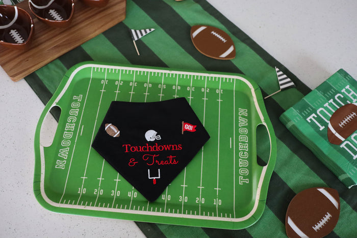 Football Icons Embroidered Dog Bandana | CUSTOM COLORS