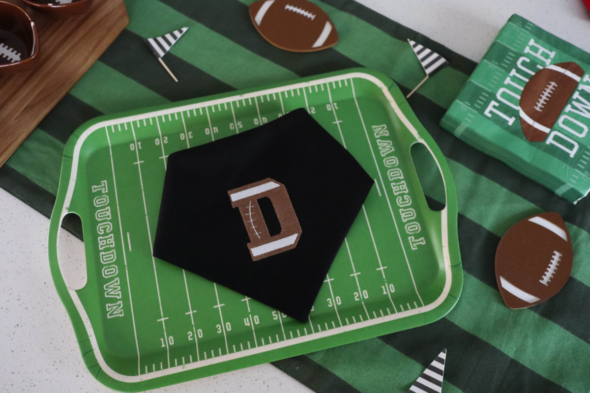 Football Letter Embroidered Dog Bandana | CUSTOM COLORS - Canoodle Company