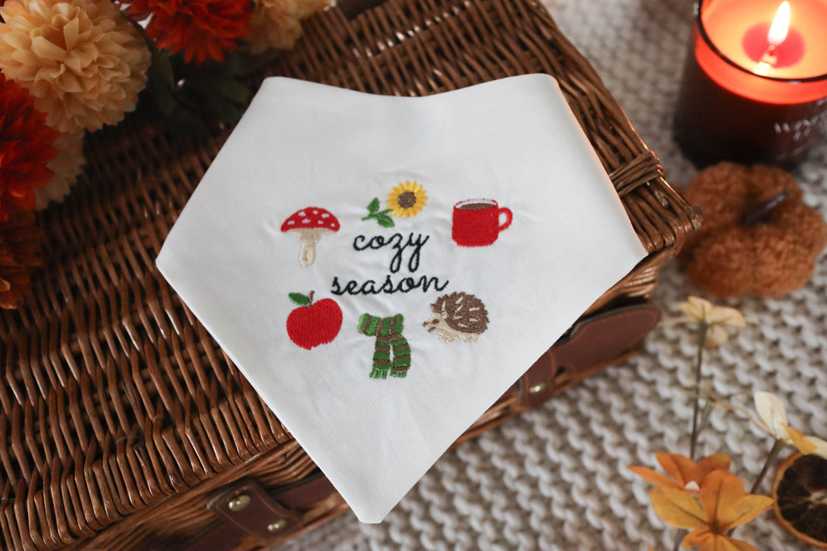 Cozy Season Embroidered Dog Bandana - Canoodle Company