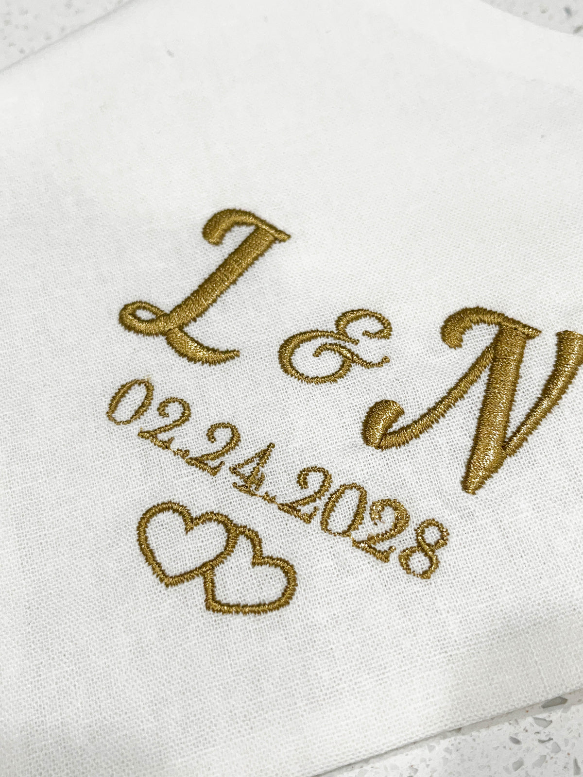 Initials Embroidered Dog Bandana | CUSTOM COLORS