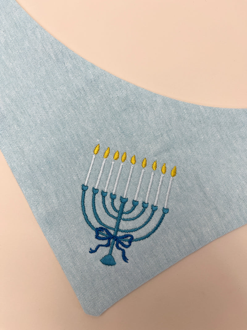 Hanukkah Embroidered Dog Bandana
