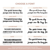 Comparison of different font styles with sample text on a white background