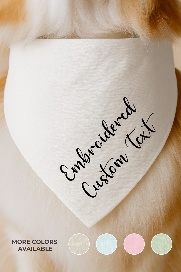 Design Your Bandana | 2 Line Text Along Side