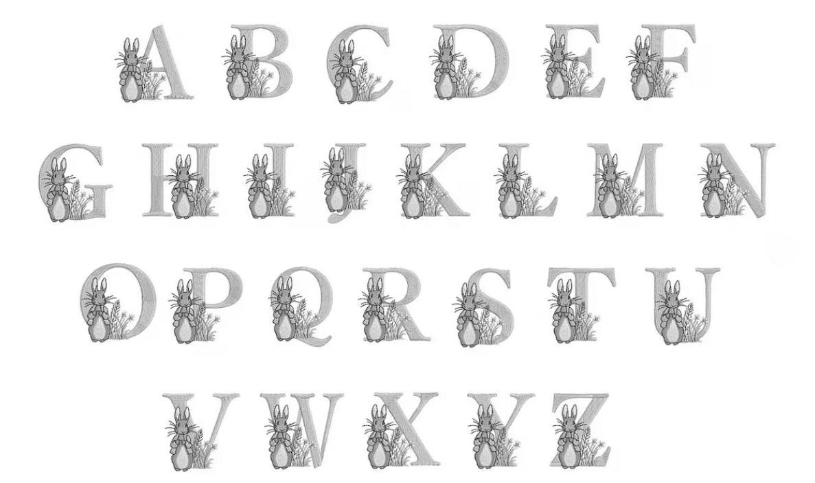 Letter with Rabbit Embroidered Dog Bandana - Canoodle Company