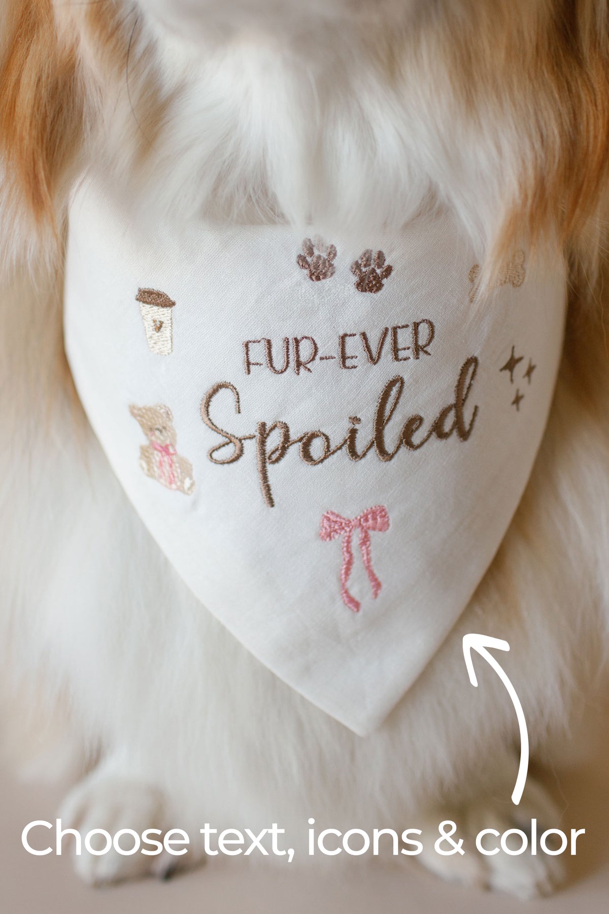 Embroidered Dog Bandana | Custom Text & Icons - Canoodle Company