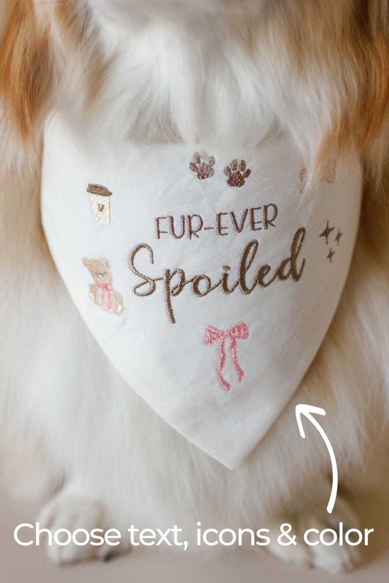Embroidered Dog Bandana | Custom Text & Icons - Canoodle Company