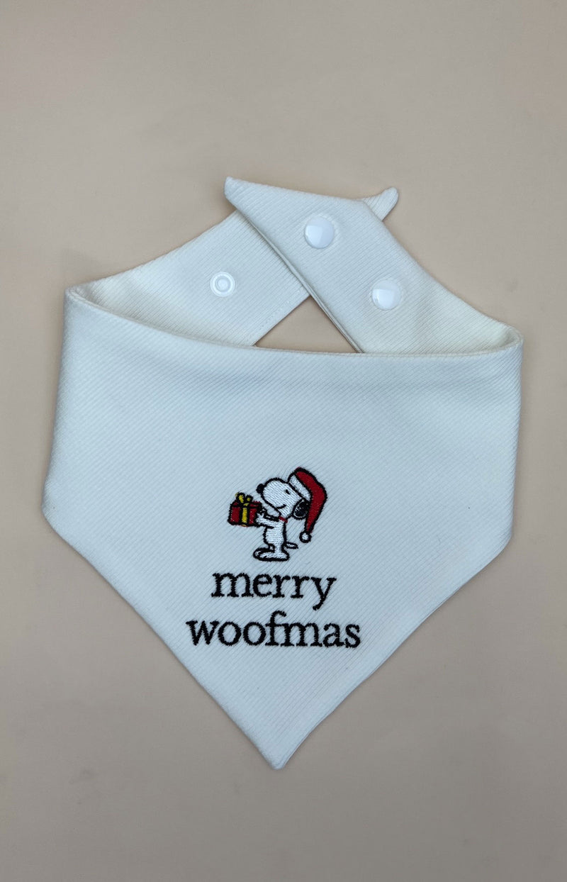Merry Woofmas Embroidered Dog Bandana - Canoodle Company